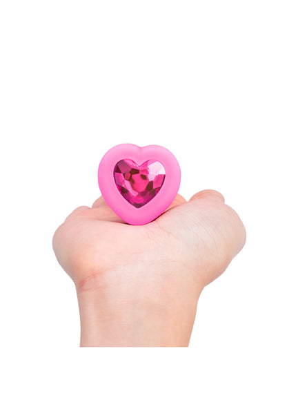 B-Vibe Vibrating Heart Plug S/M PINK - 6
