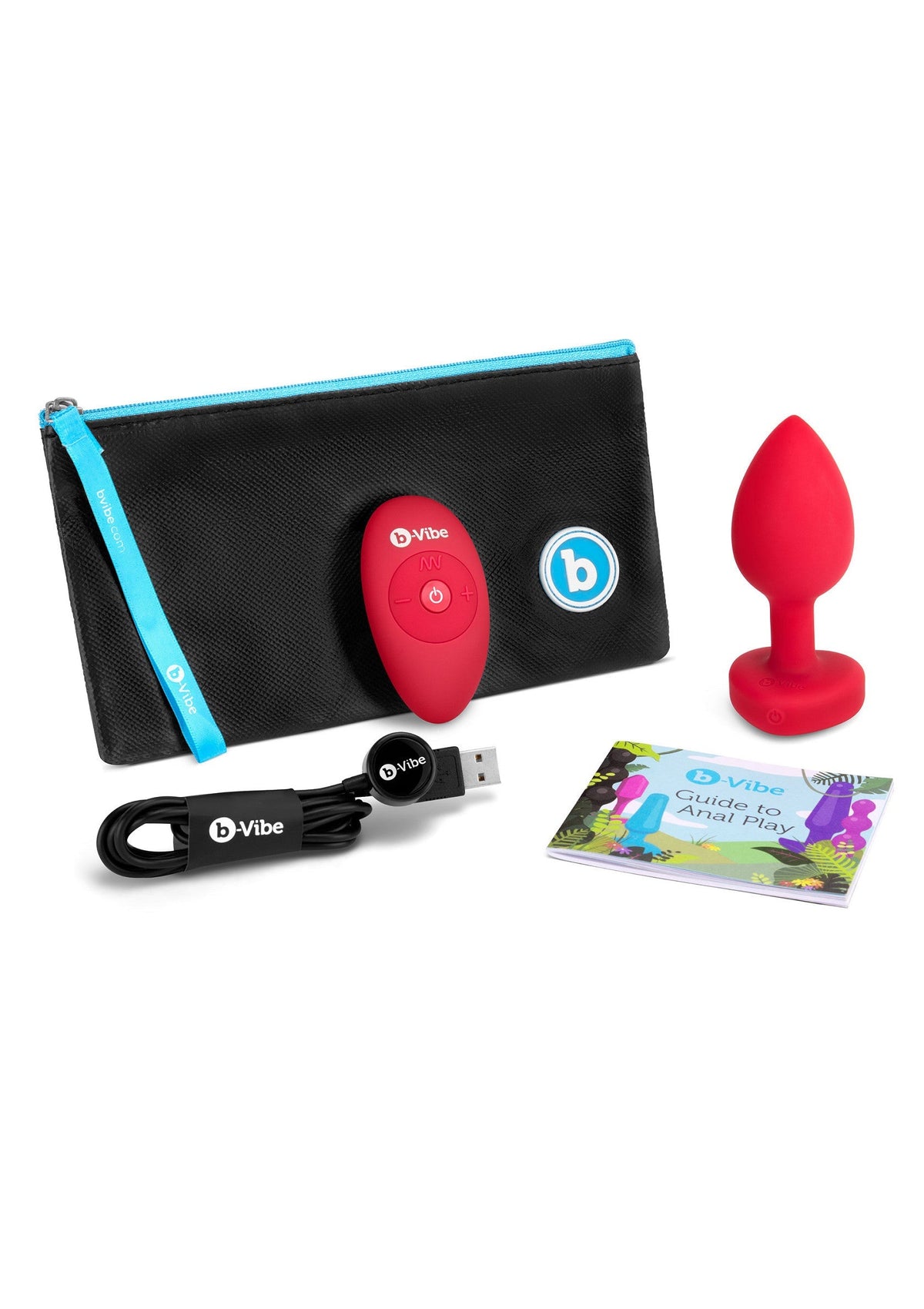 B-Vibe Vibrating Heart Plug M/L RED - 10