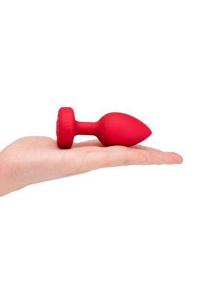 B-Vibe Vibrating Heart Plug M/L RED - 6