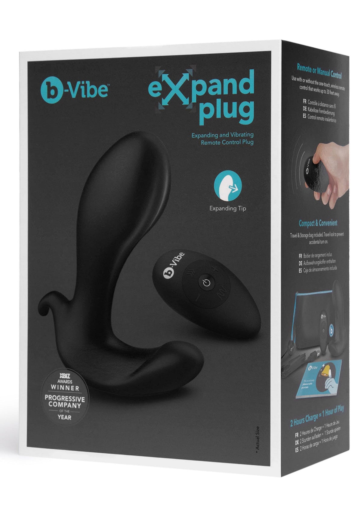 B-Vibe Expand Plug BLACK - 1