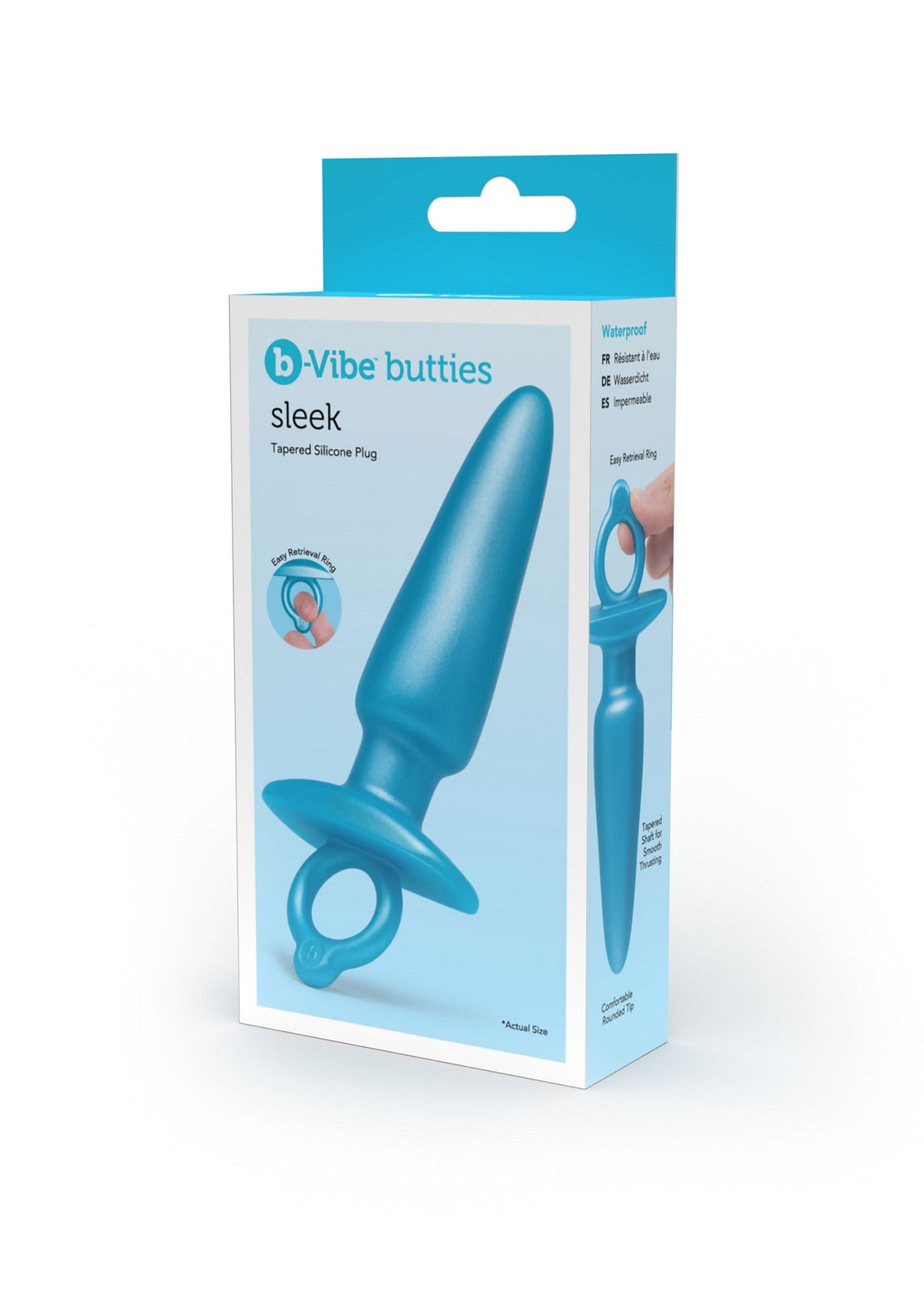 B-Vibe Sleek Plug AQUA - 1