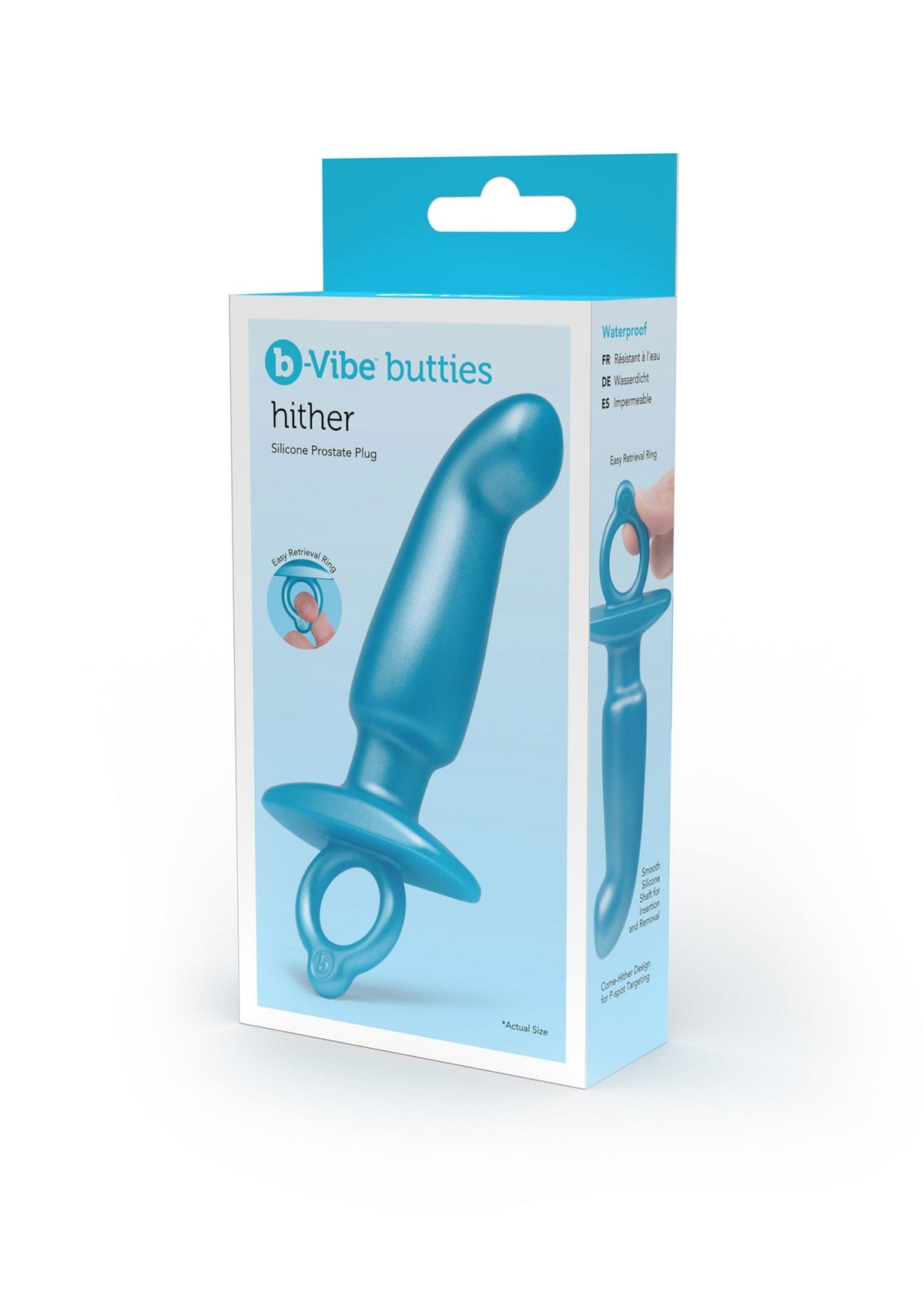 B-Vibe Hither Plug AQUA - 2
