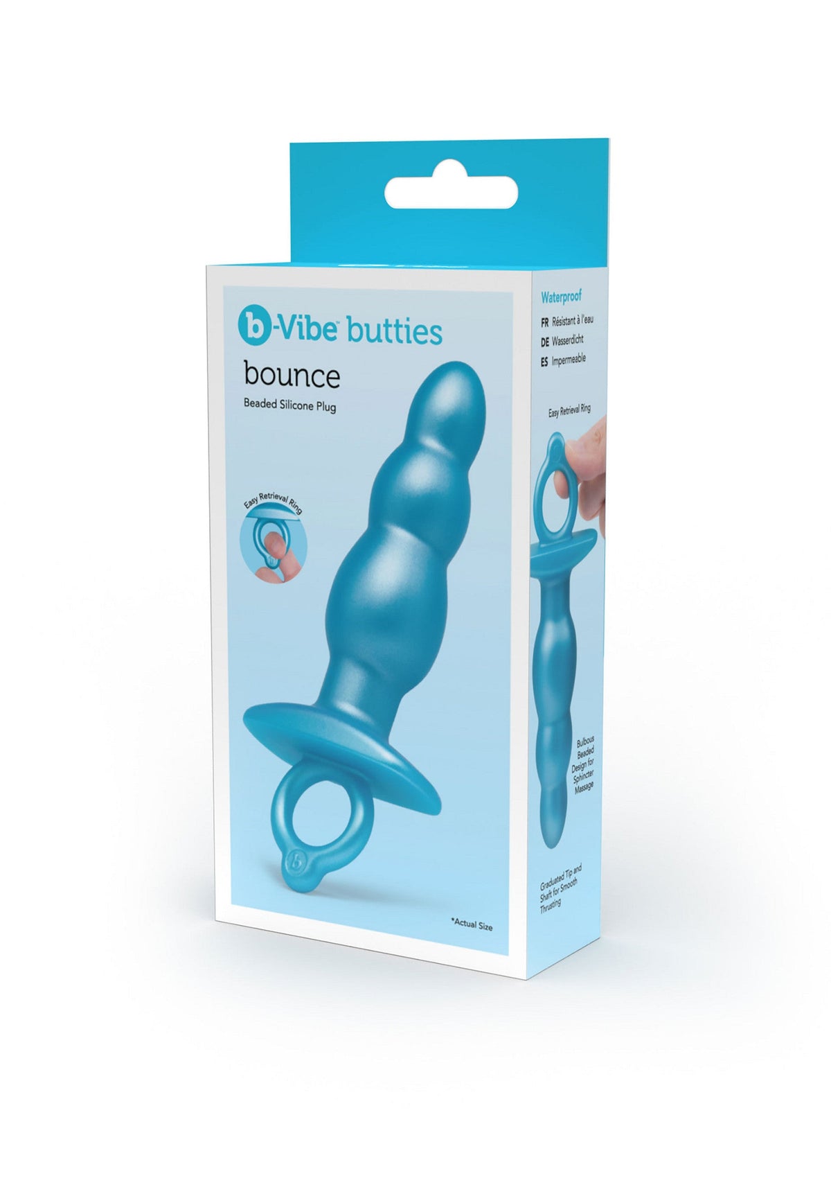 B-Vibe Bounce Plug AQUA - 2
