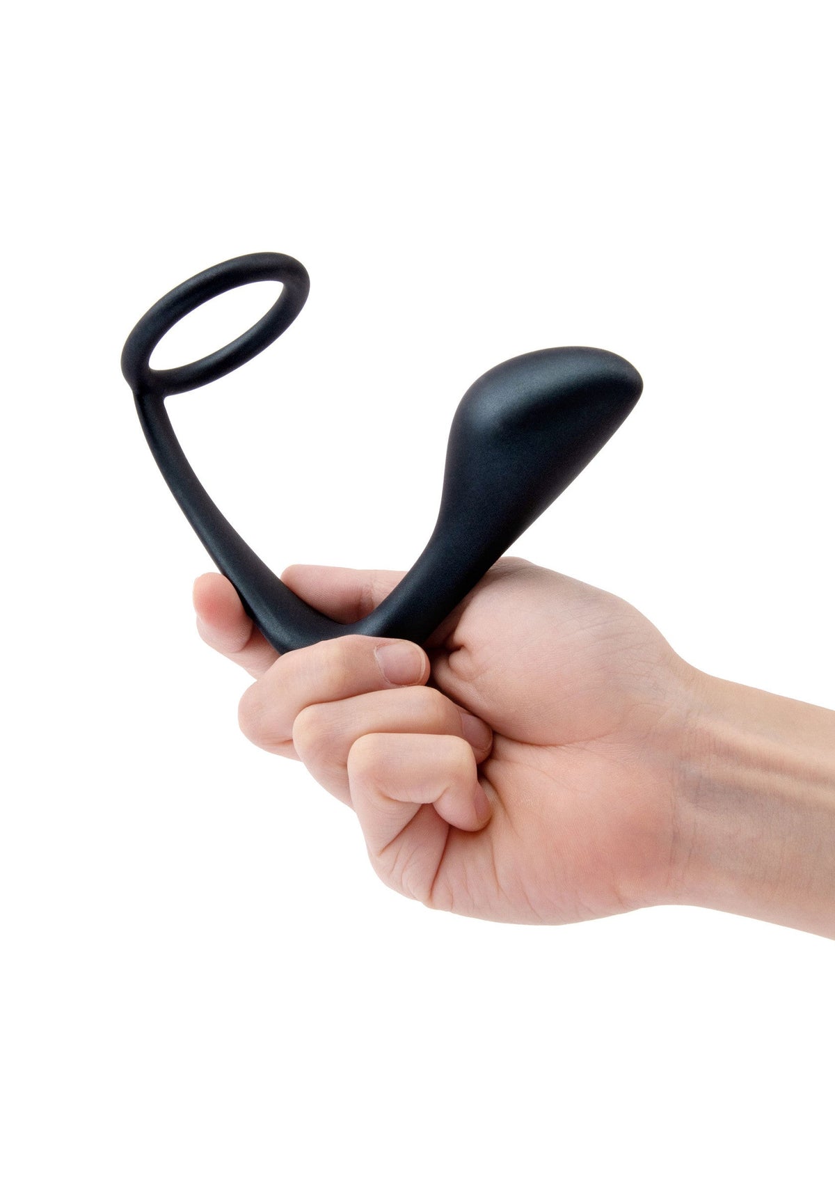 B-Vibe Ringer Cock Ring & Plug BLACK - 5