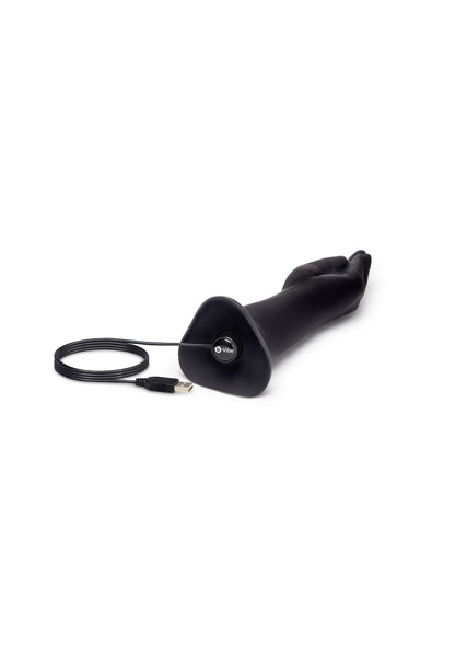 Vibrating Silicone Fisting Dildo BLACK - 6