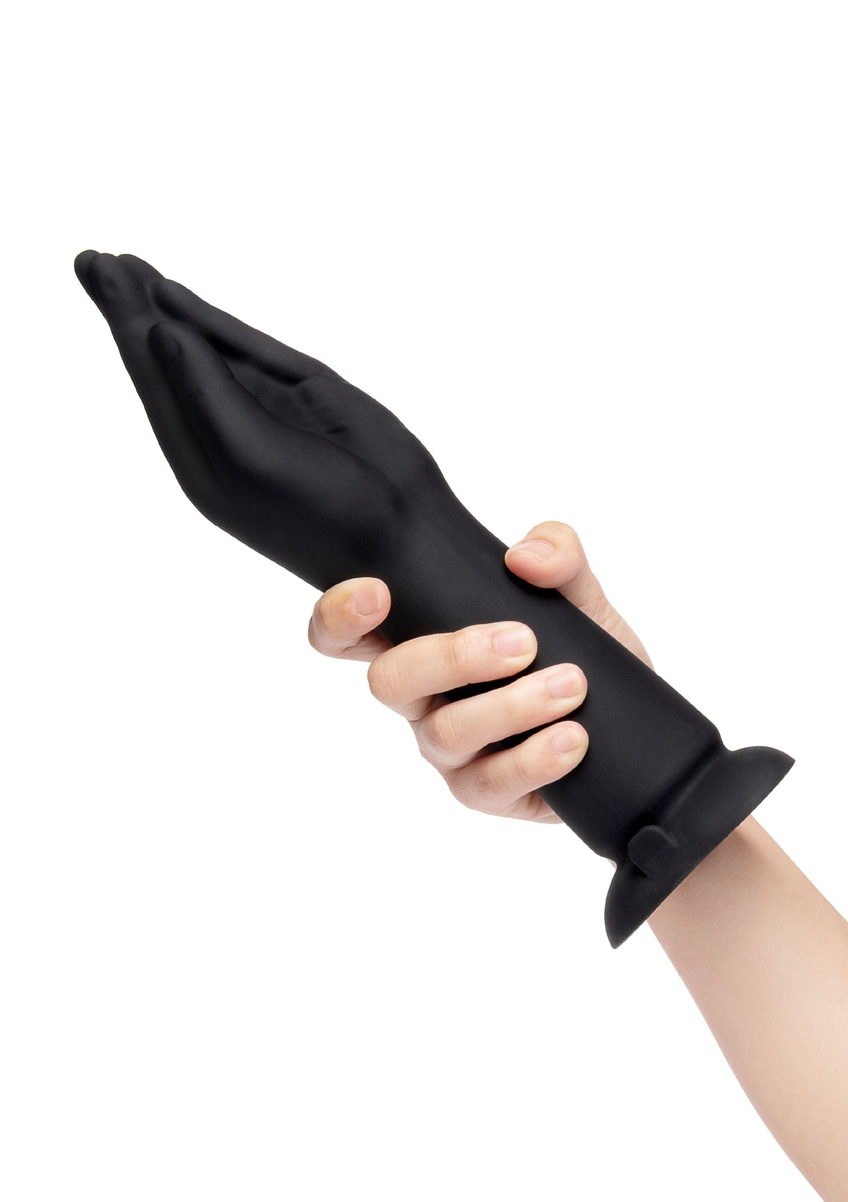 Vibrating Silicone Fisting Dildo BLACK - 8