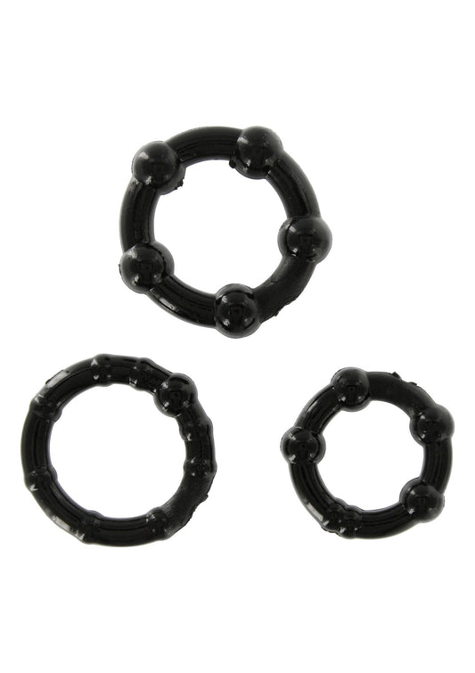 Stay Hard - Three Rings - Black