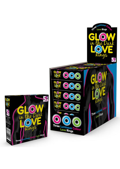 S&F Glow In The Dark Love Rings MULTICOLOR - 1
