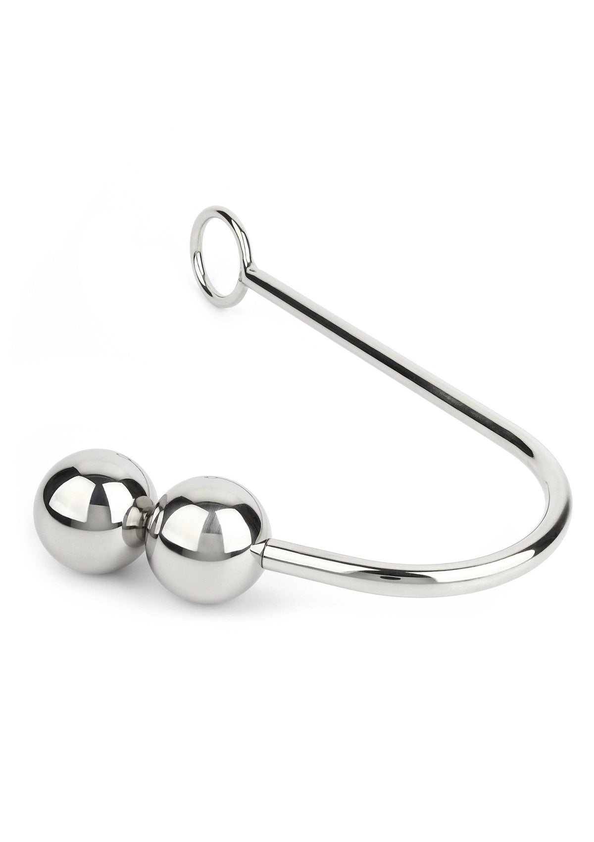 Anal Hook Double Balls 40+40mm SILVER - 0