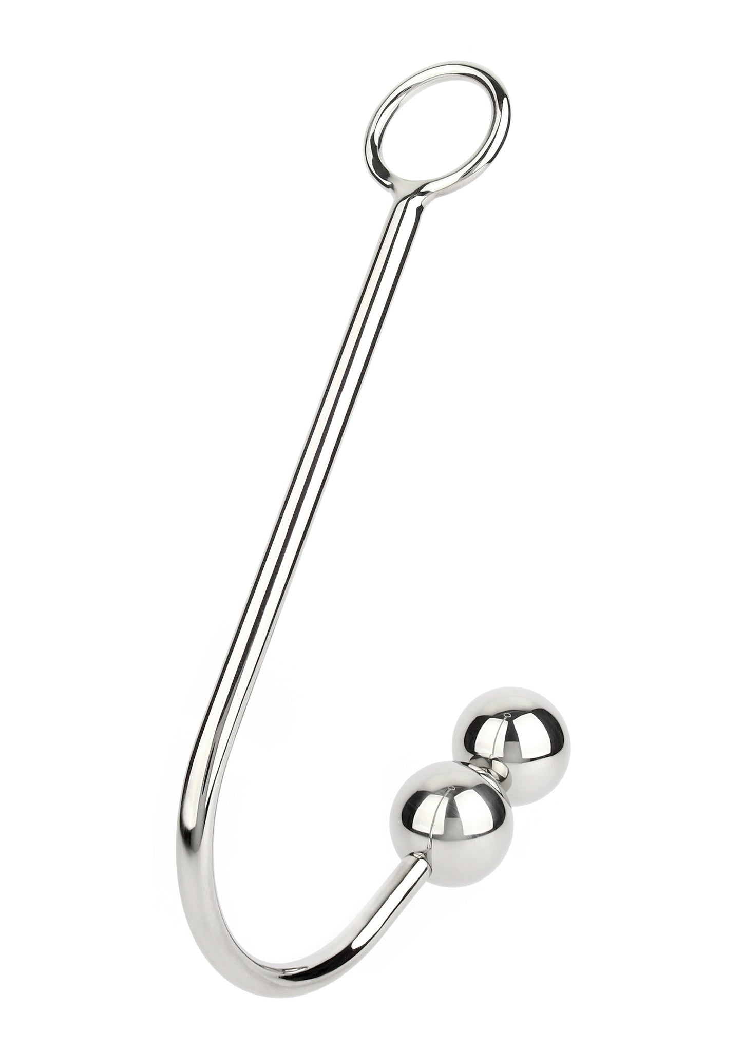 Mr. Steel Anal Hook Double Balls 40+40mm SILVER - 1