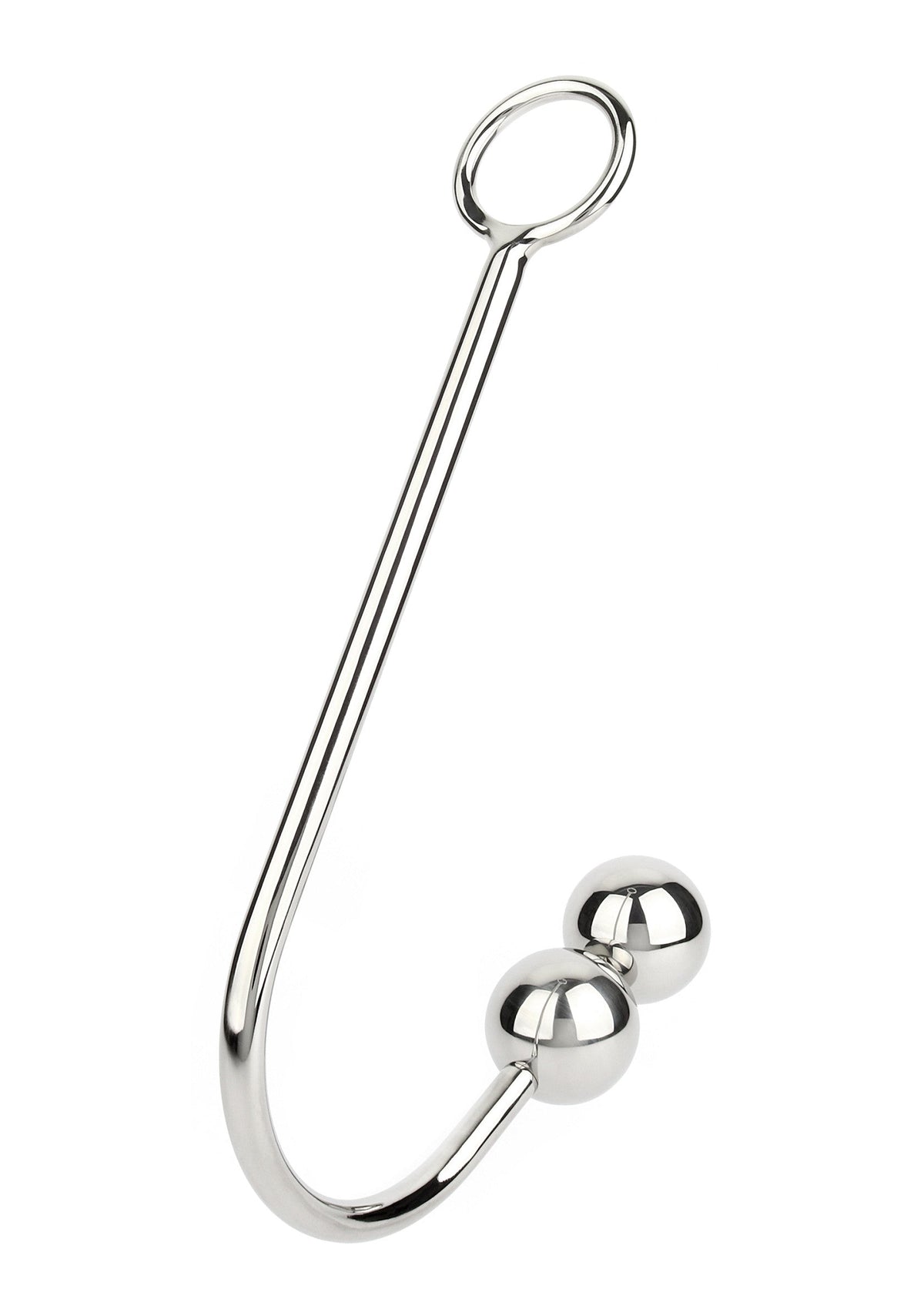 Anal Hook Double Balls 40+40mm SILVER - 3