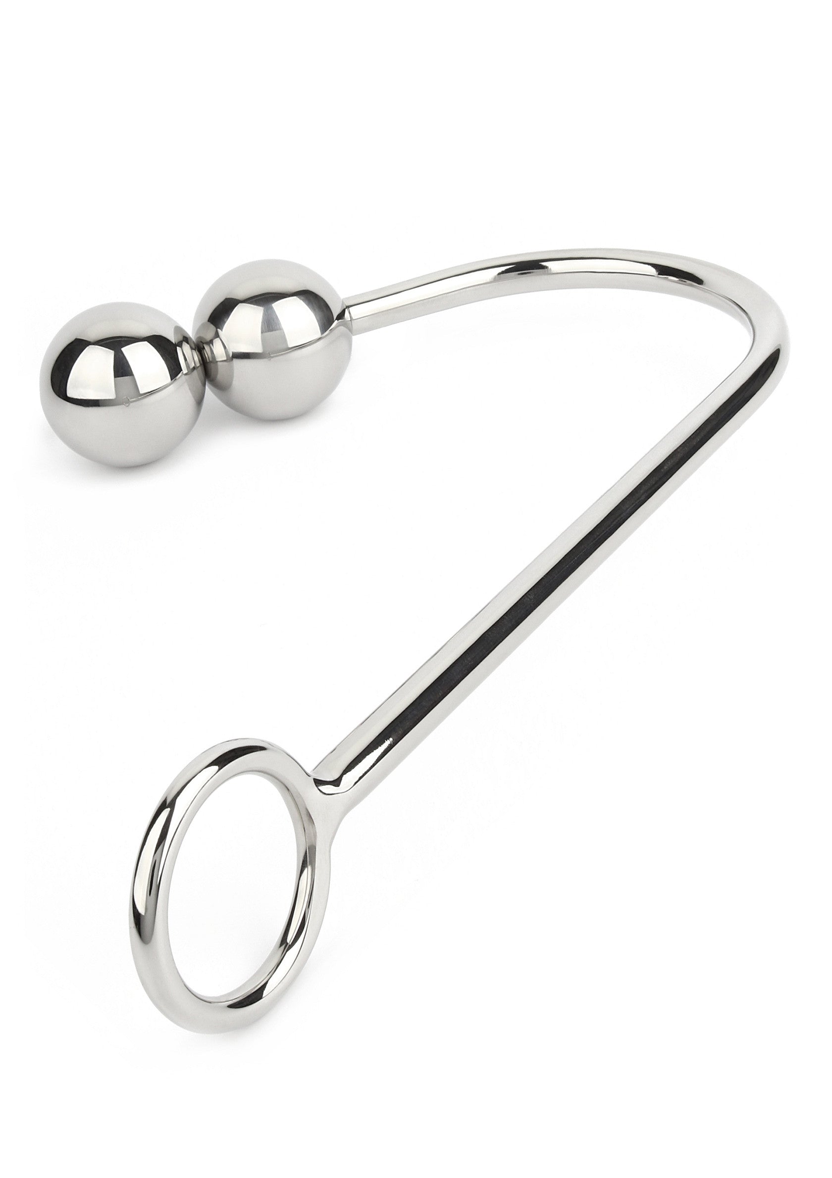 Mr. Steel Anal Hook Double Balls 40+40mm SILVER - 3