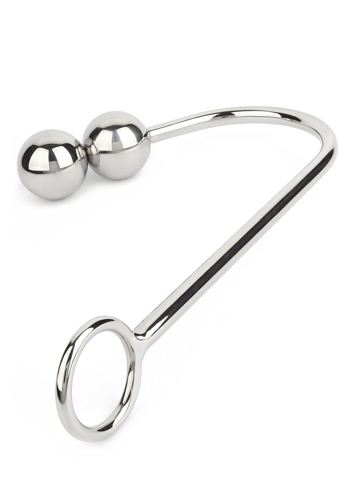 Anal Hook Double Balls 40+40mm SILVER - 4