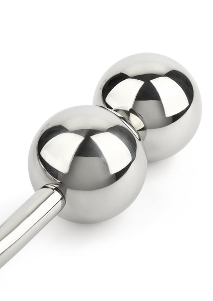 Mr. Steel Anal Hook Double Balls 40+40mm SILVER - 6