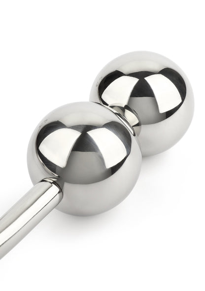 Anal Hook Double Balls 40+40mm SILVER - 5