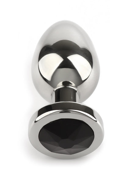 Jewled Butt Plug Small BLACK - 2
