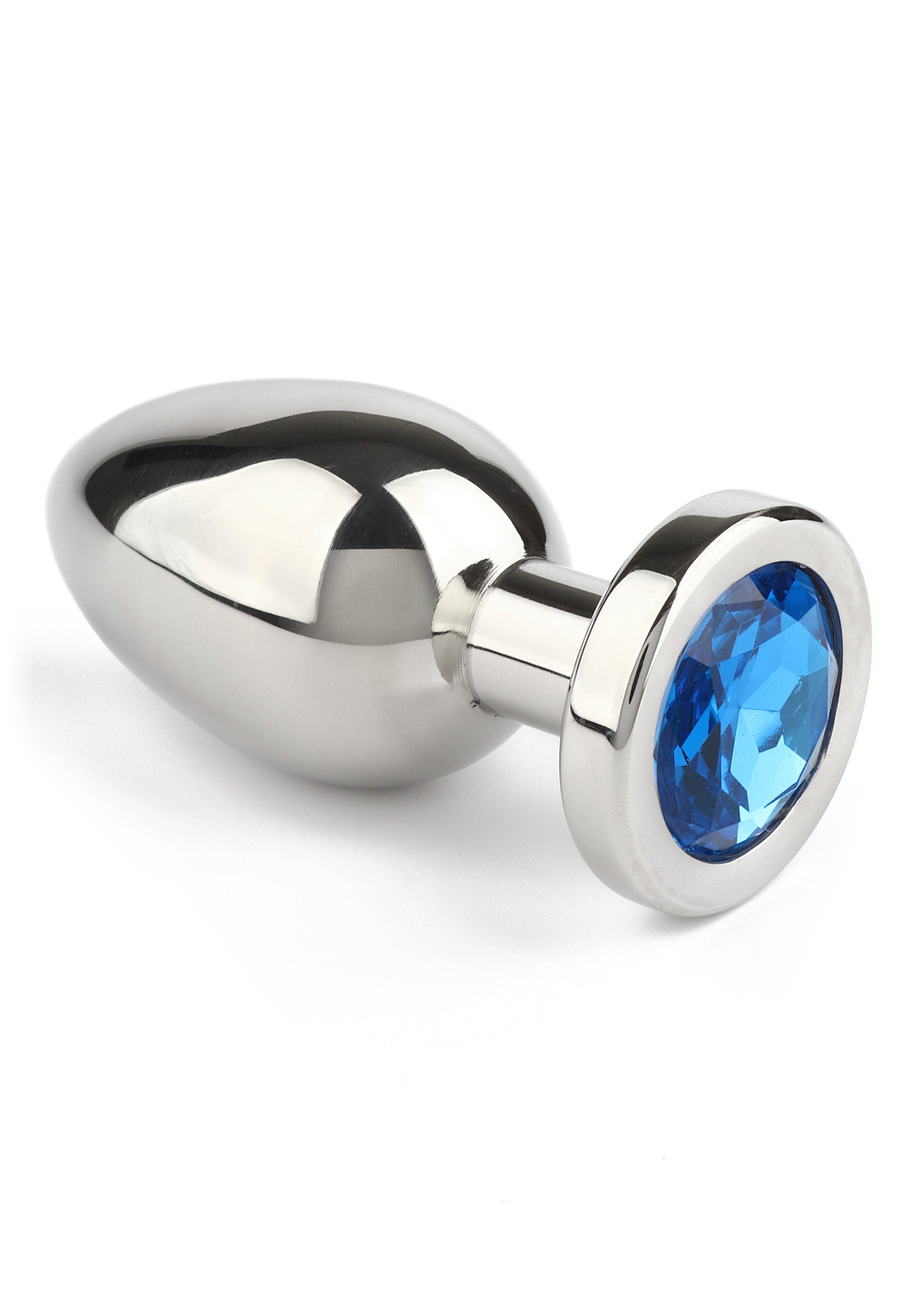 Mr. Steel Jewled Butt Plug Small BLUE - 2