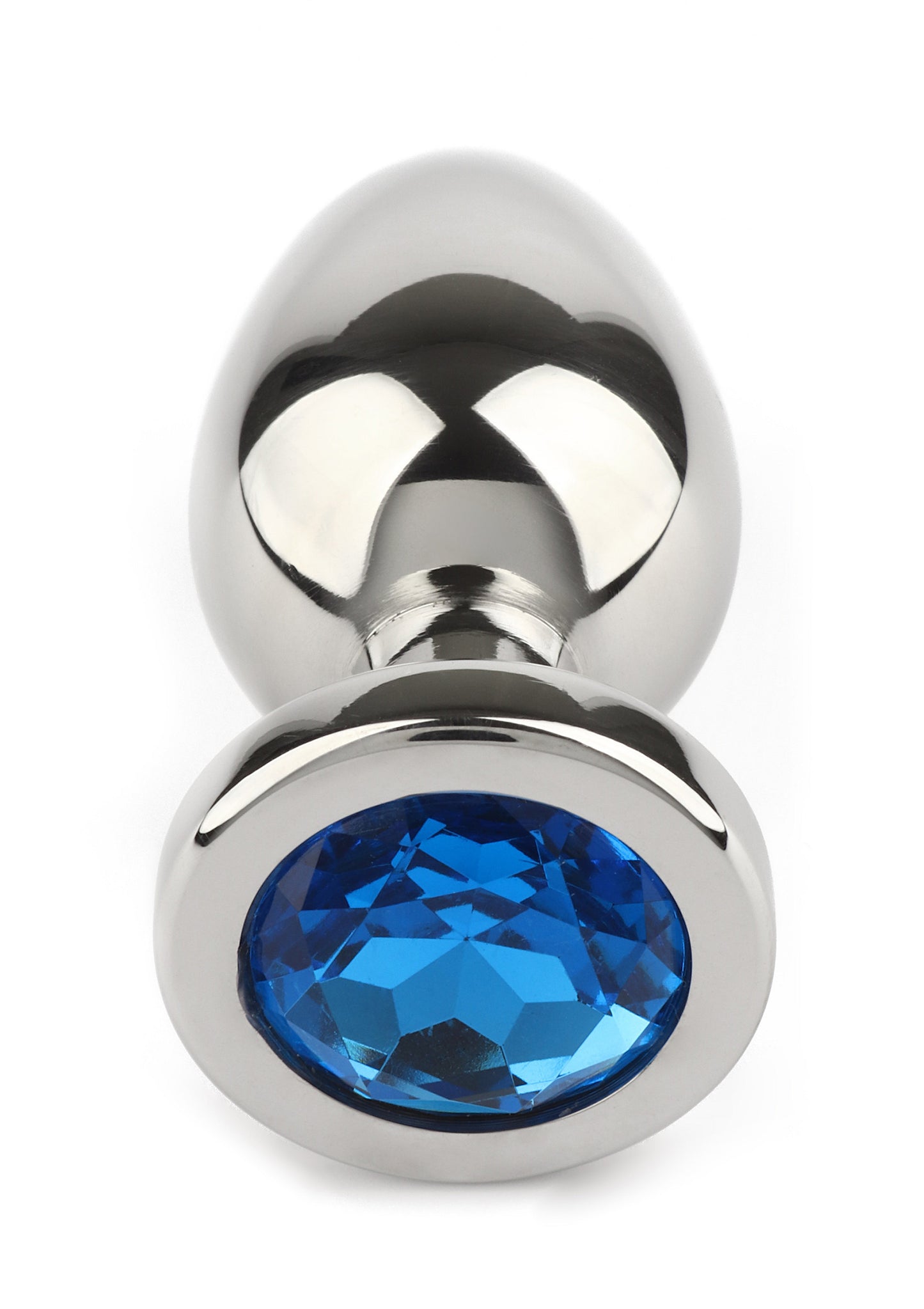 Mr. Steel Jewled Butt Plug Small BLUE - 0