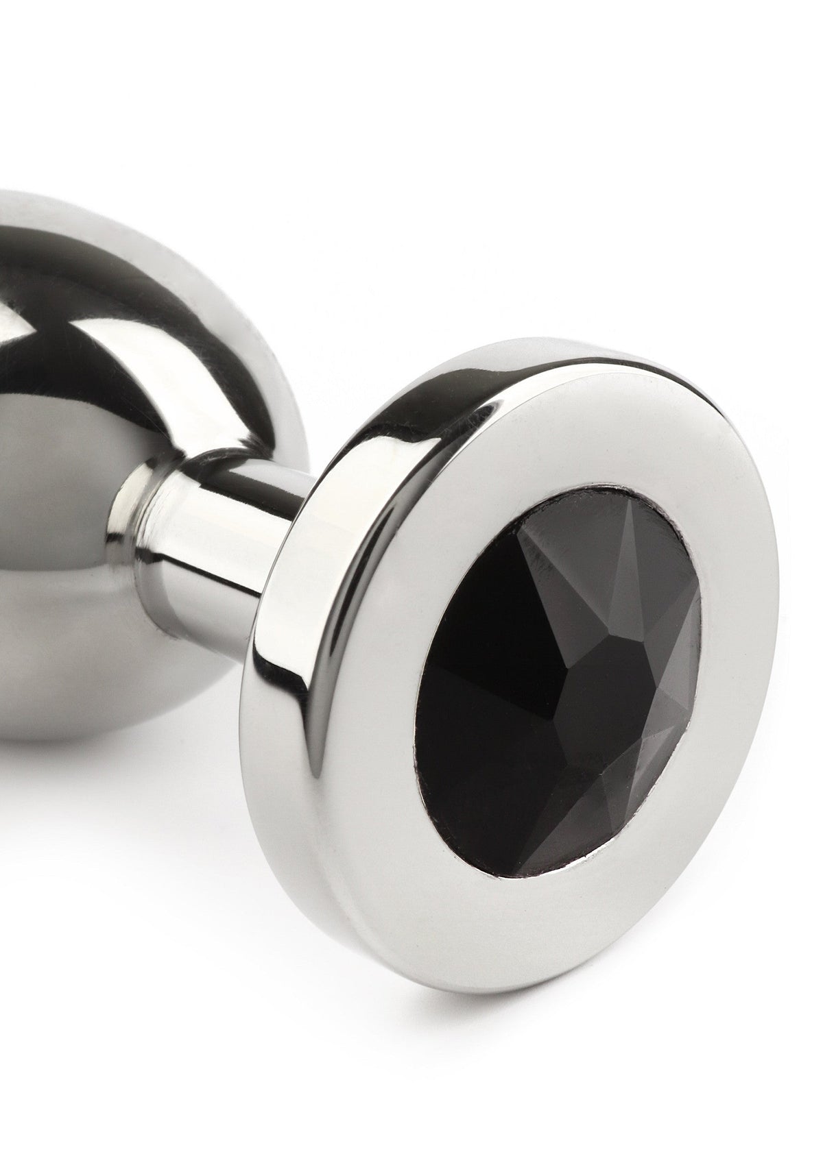 Jewled Butt Plug Medium BLACK - 3