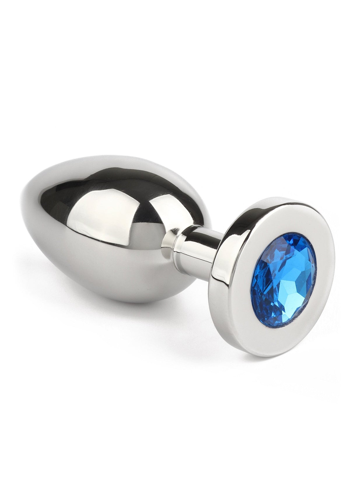 Jewled Butt Plug Medium BLUE - 0