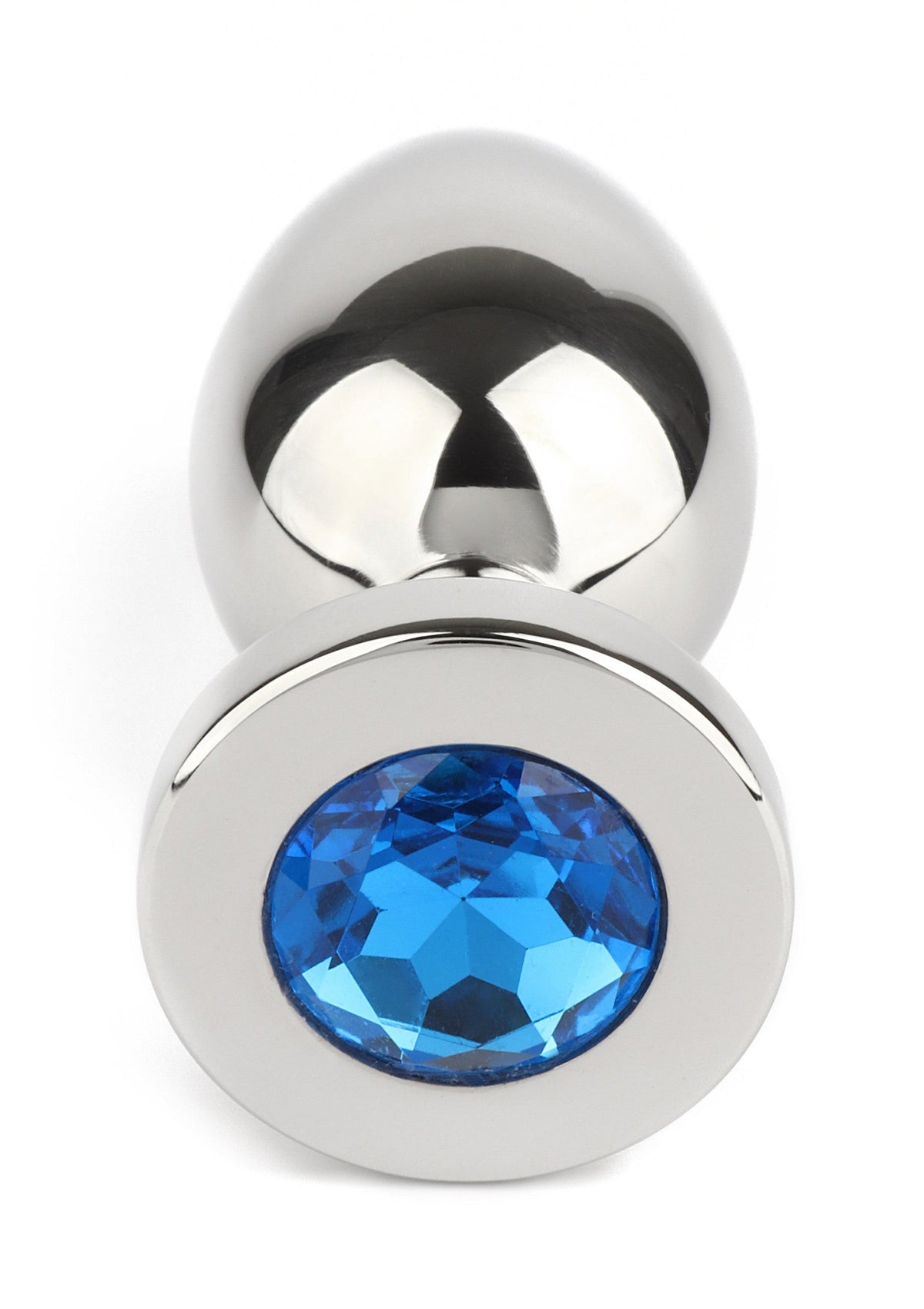 Jewled Butt Plug Medium BLUE - 2