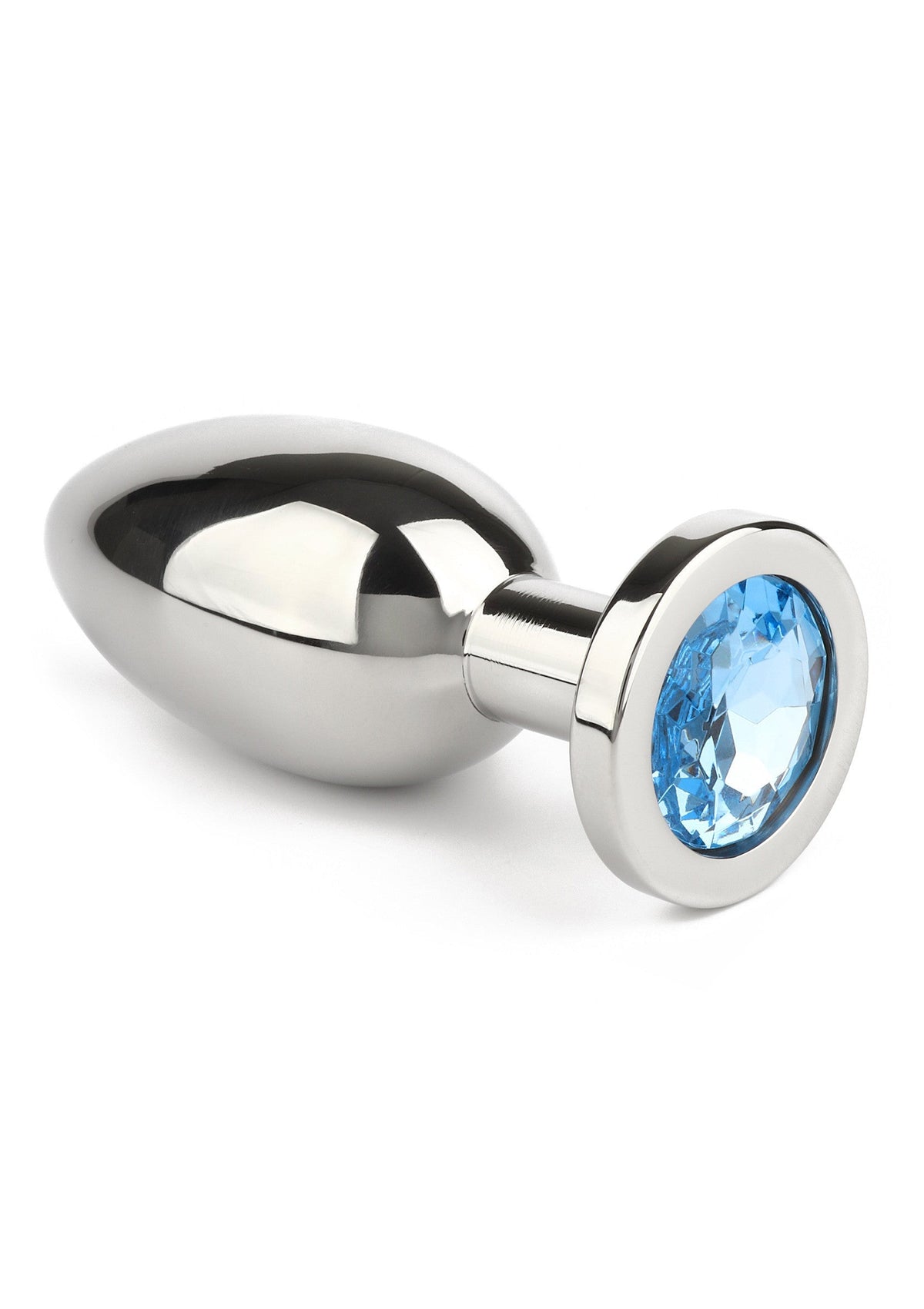 Jewled Butt Plug Large AQUA - 0