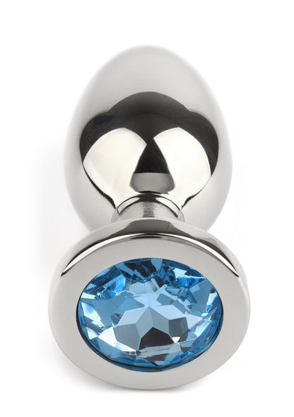 Jewled Butt Plug Large AQUA - 3