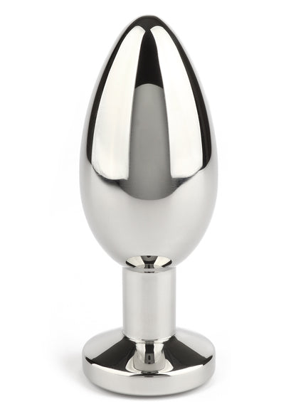 Mr. Steel Jewled Butt Plug Large BLACK - 2