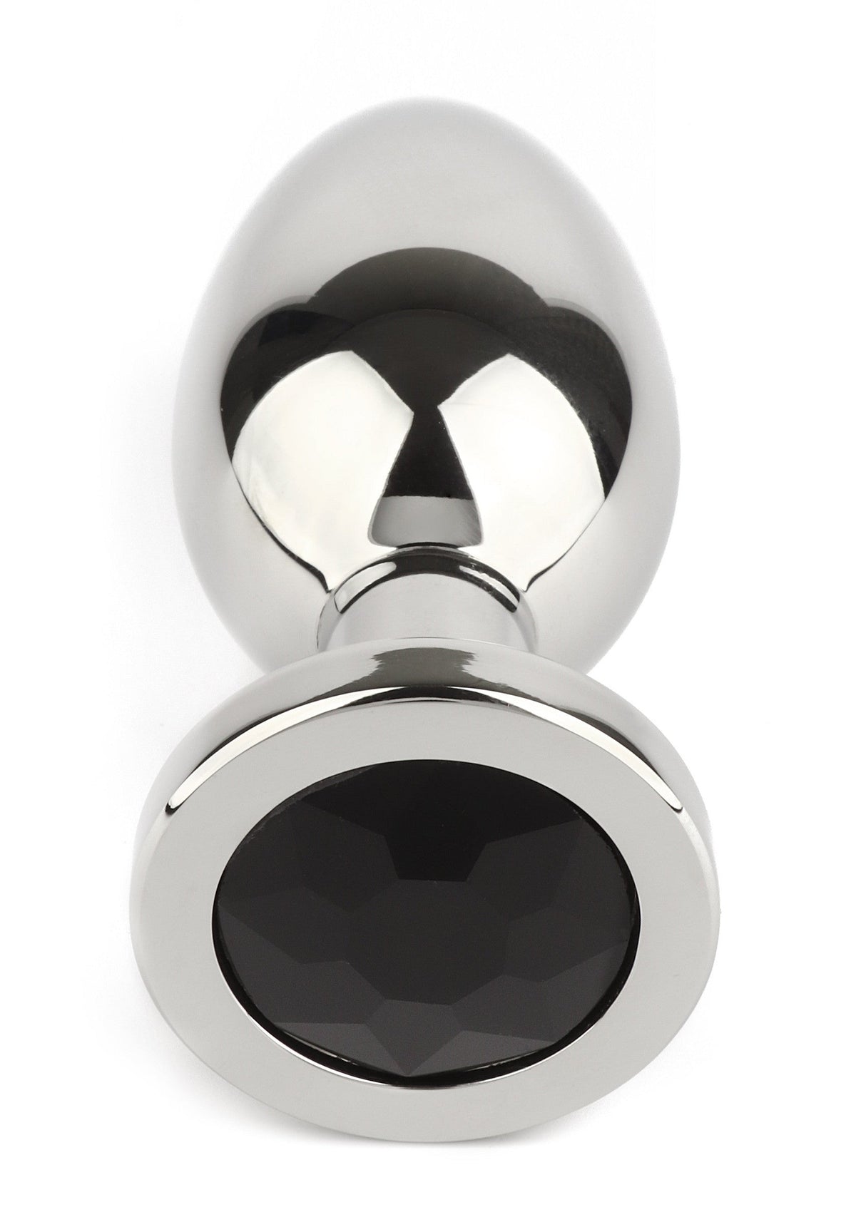 Jewled Butt Plug Large BLACK - 2