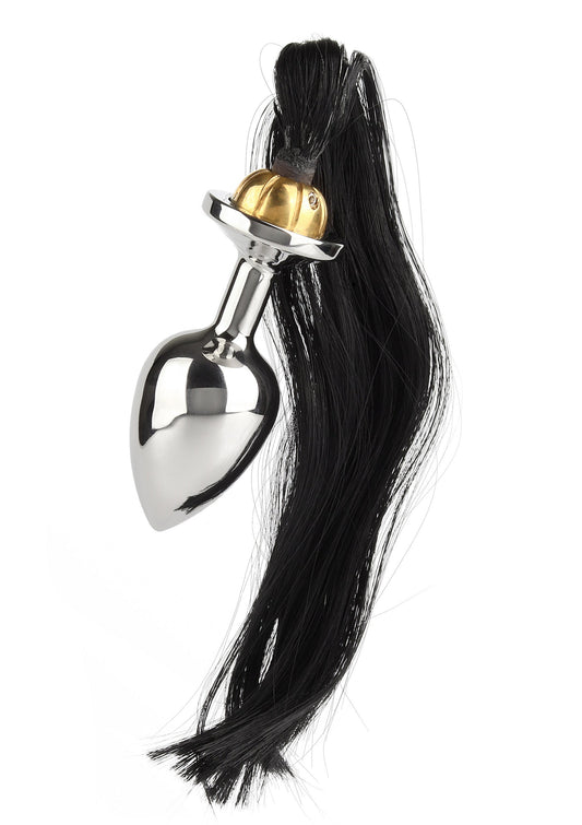 Black Hair Pony Tail Rosebud