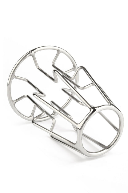 Trapezoid Anal Plug Large SILVER - 3