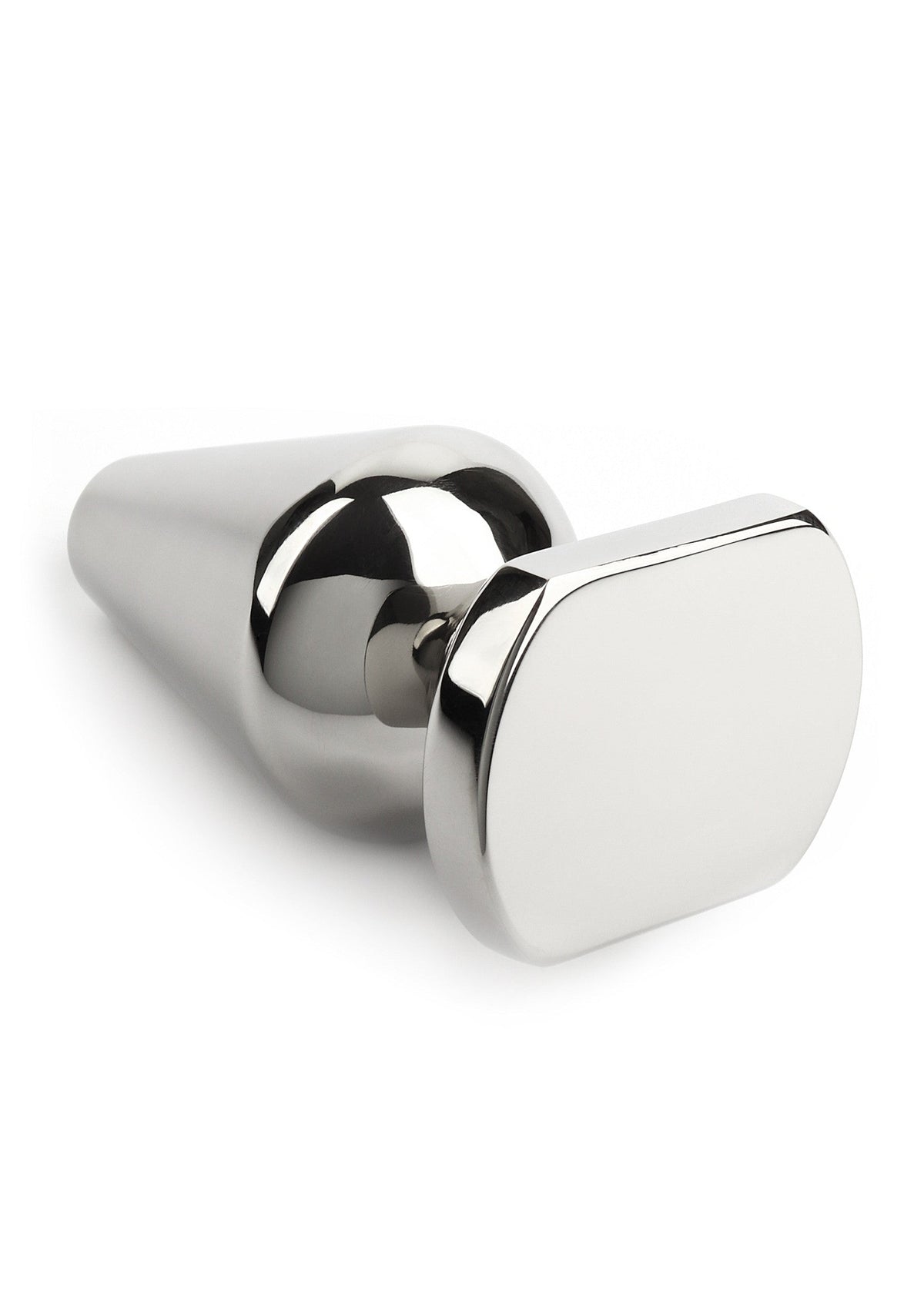 Heavy Steel Butt Plug Medium SILVER - 4