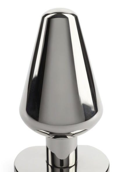 Heavy Steel Butt Plug Medium SILVER - 5
