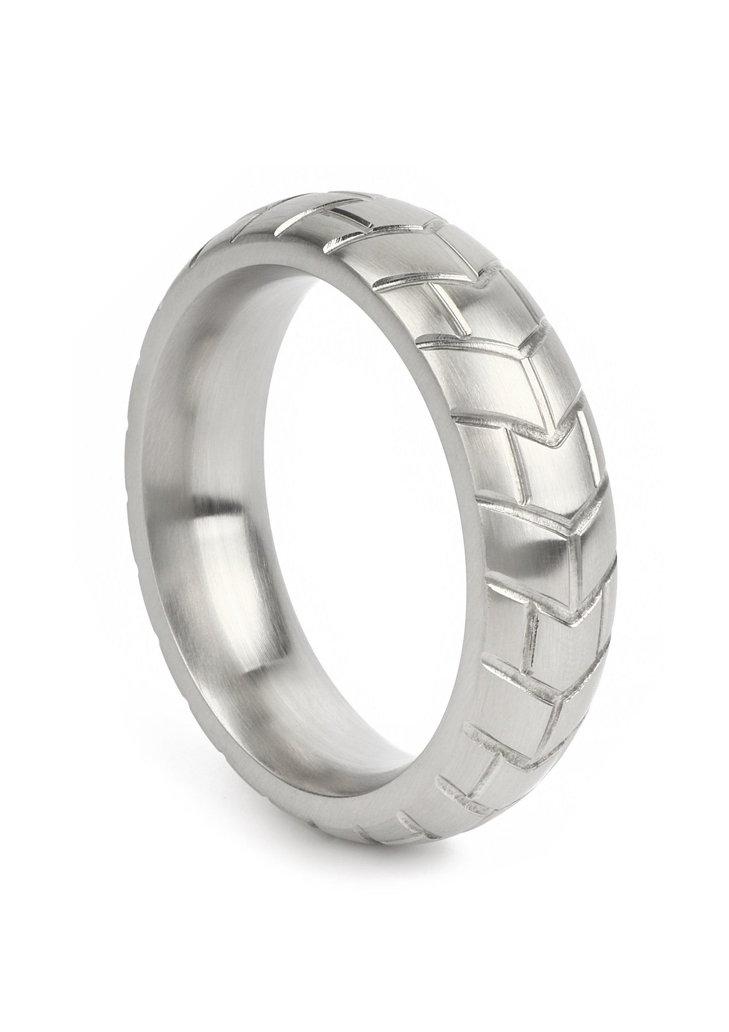 Mr. Steel MeGa Tire C-Ring Satin 50mm SILVER - 1