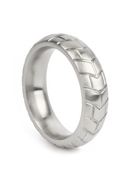 Mr. Steel MeGa Tire C-Ring Satin 50mm SILVER - 1