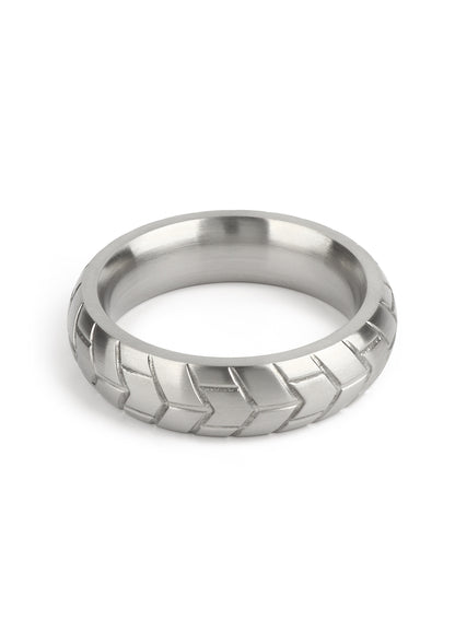 Mr. Steel MeGa Tire C-Ring Satin 50mm SILVER - 0