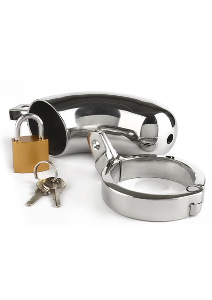 Mr. Steel The Brig Male Chastity Device SILVER - 3
