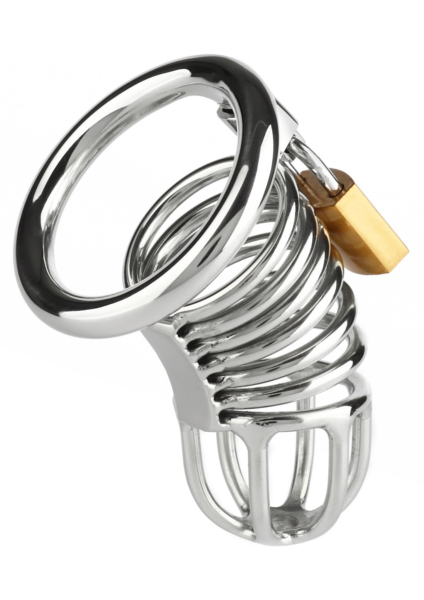 Mr. Steel Ring Master Chastity Device SILVER - 1