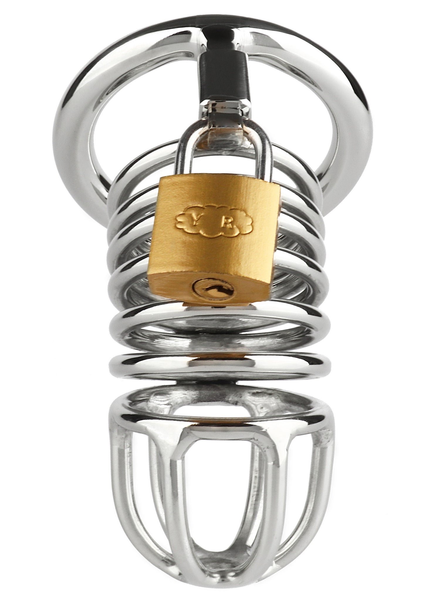 Mr. Steel Ring Master Chastity Device SILVER - 5