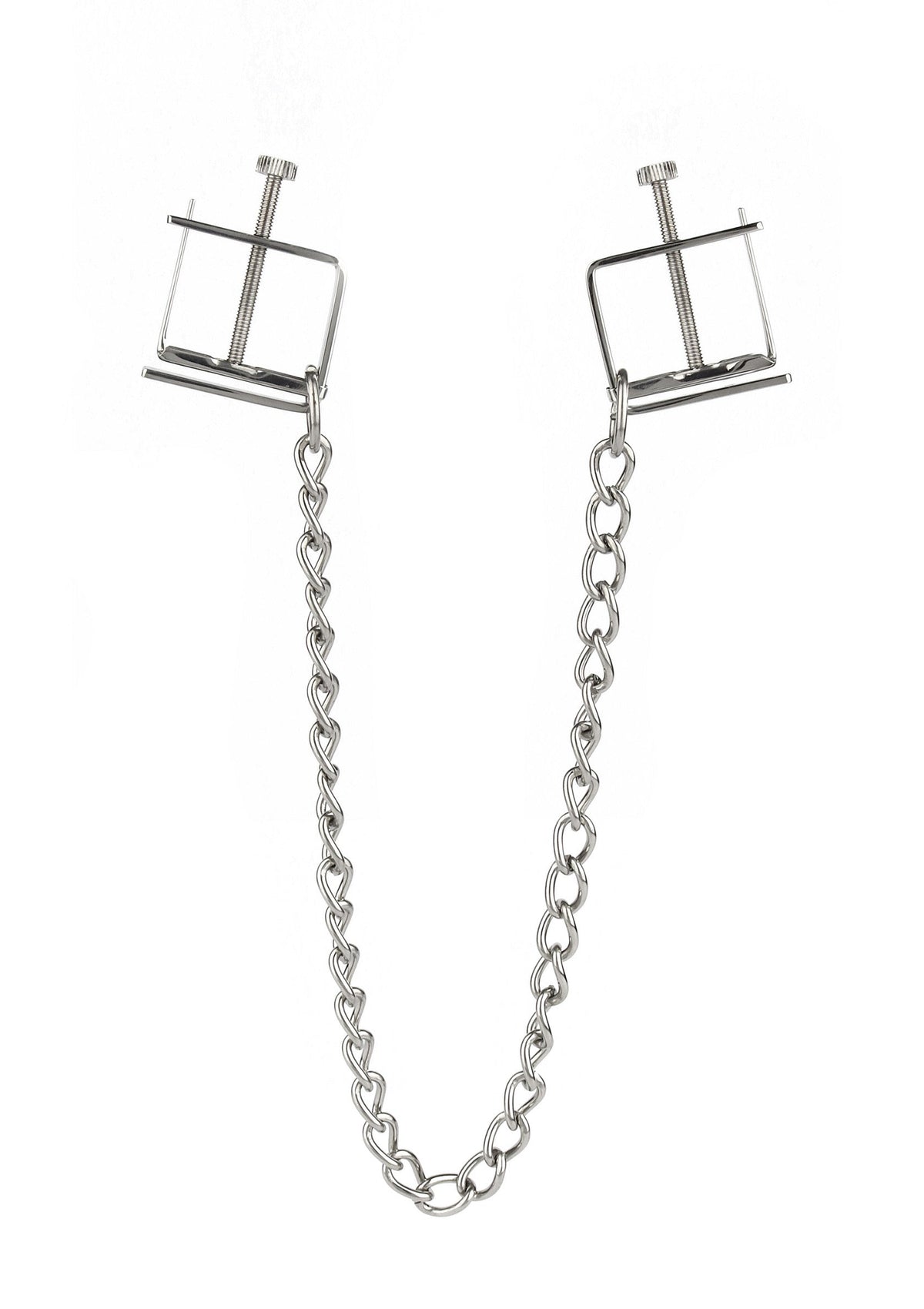 Press Nipple Clamps With Chain SILVER - 3