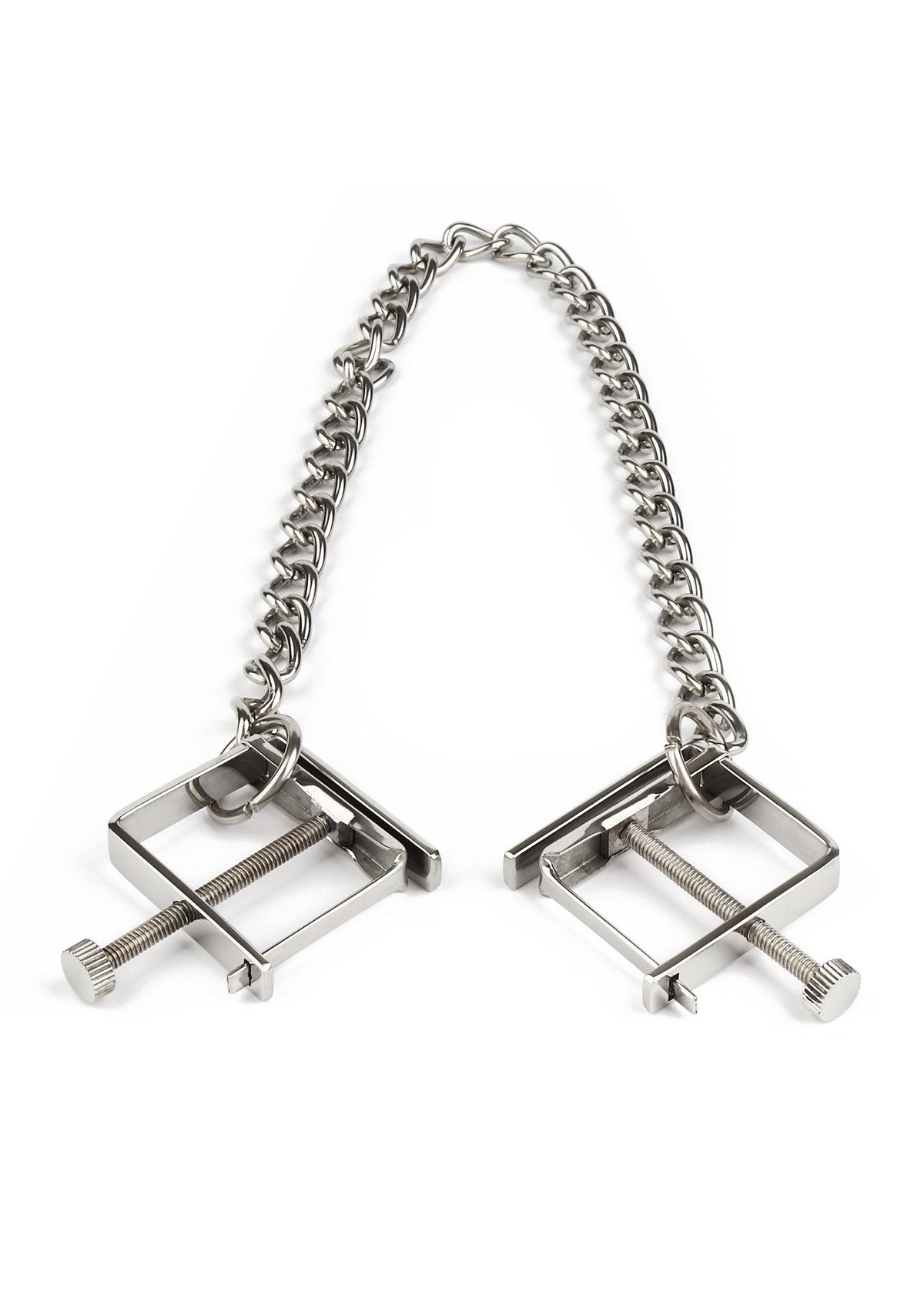 Press Nipple Clamps With Chain SILVER - 4