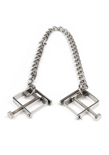 Press Nipple Clamps With Chain SILVER - 4