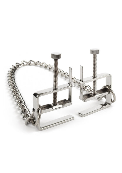 Press Nipple Clamps With Chain SILVER - 5