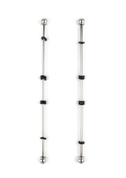 Mr. Steel Nipple Sticks with Ball 20cm SILVER - 5