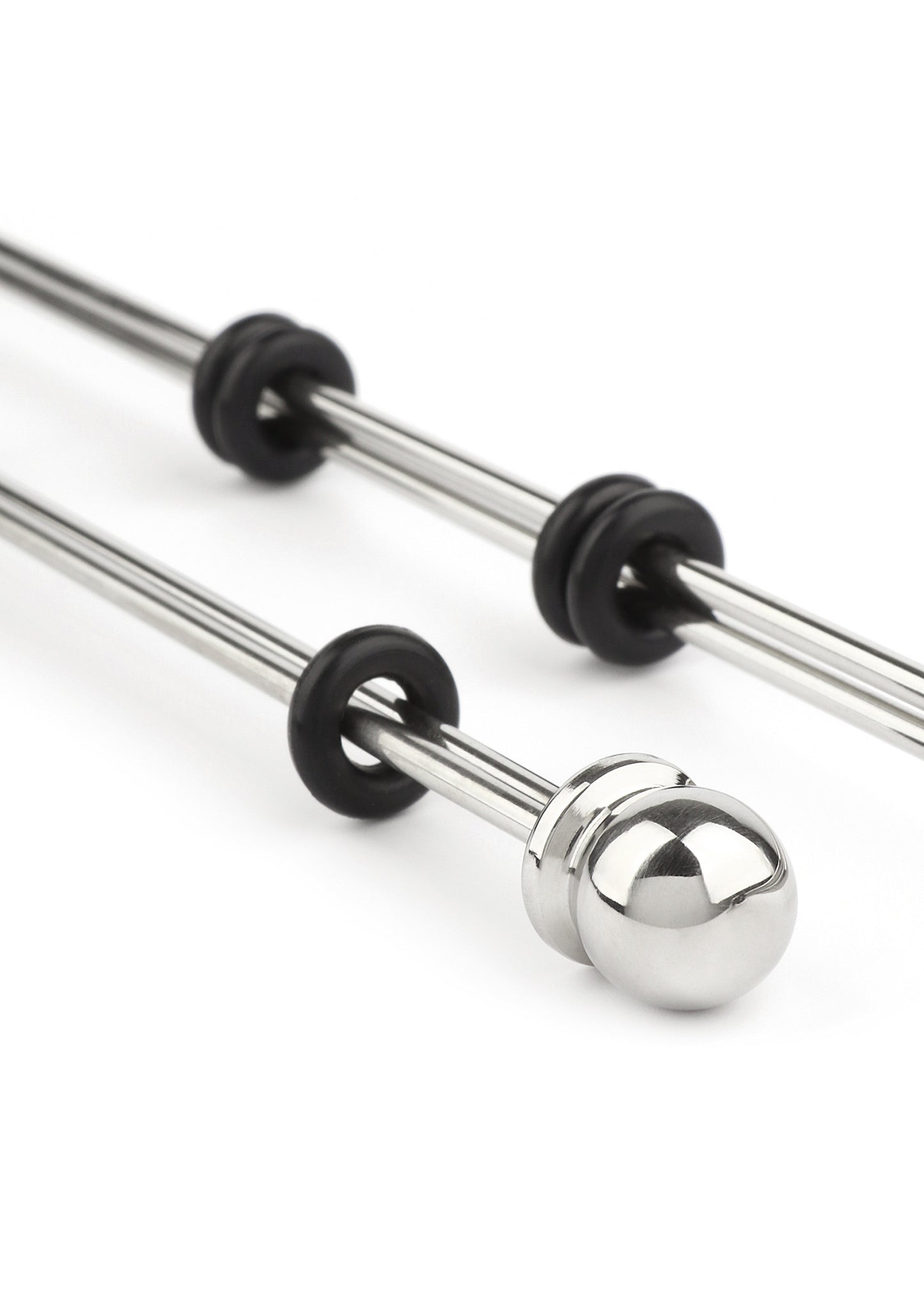 Mr. Steel Nipple Sticks with Ball 20cm SILVER - 3