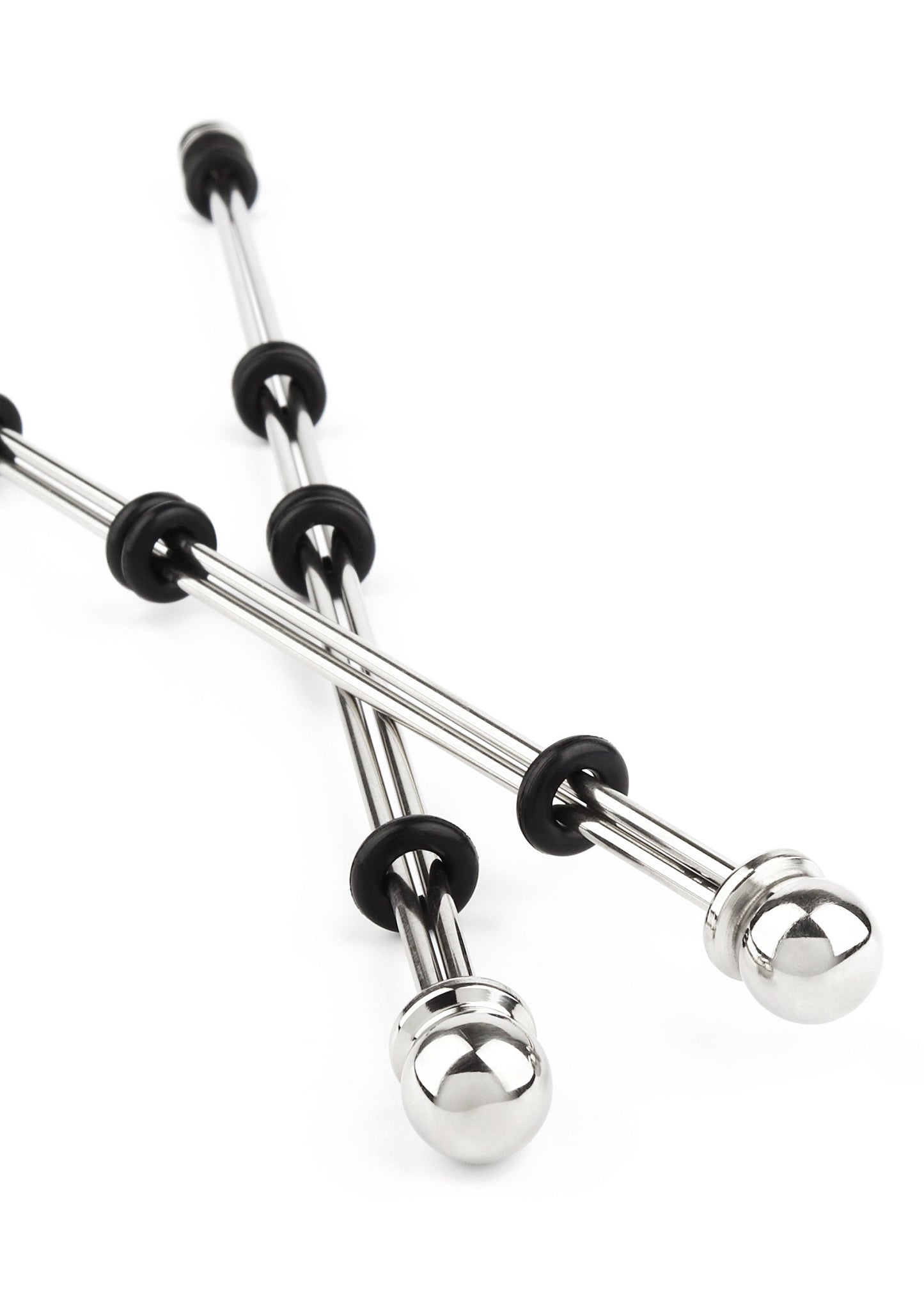 Mr. Steel Nipple Sticks with Ball 20cm SILVER - 2