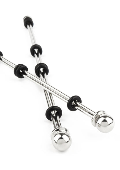 Mr. Steel Nipple Sticks with Ball 20cm SILVER - 2