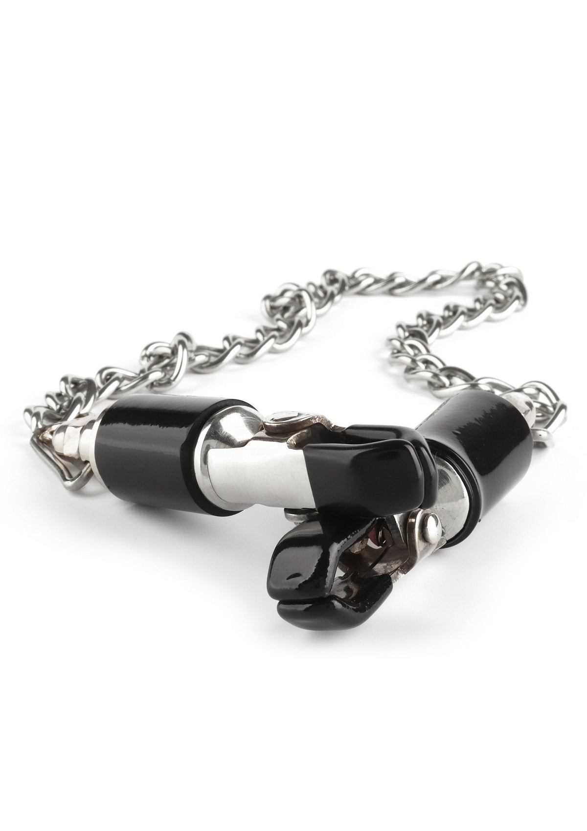 Barrel Tit Clamps With Chain SILVER - 5