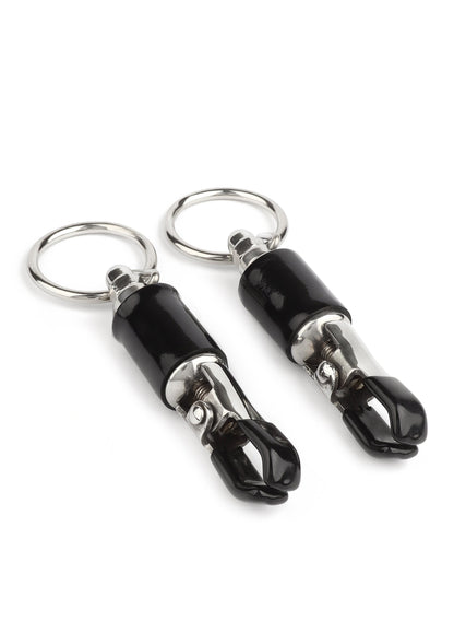 Barrel Tit Clamps With Ring SILVER - 0