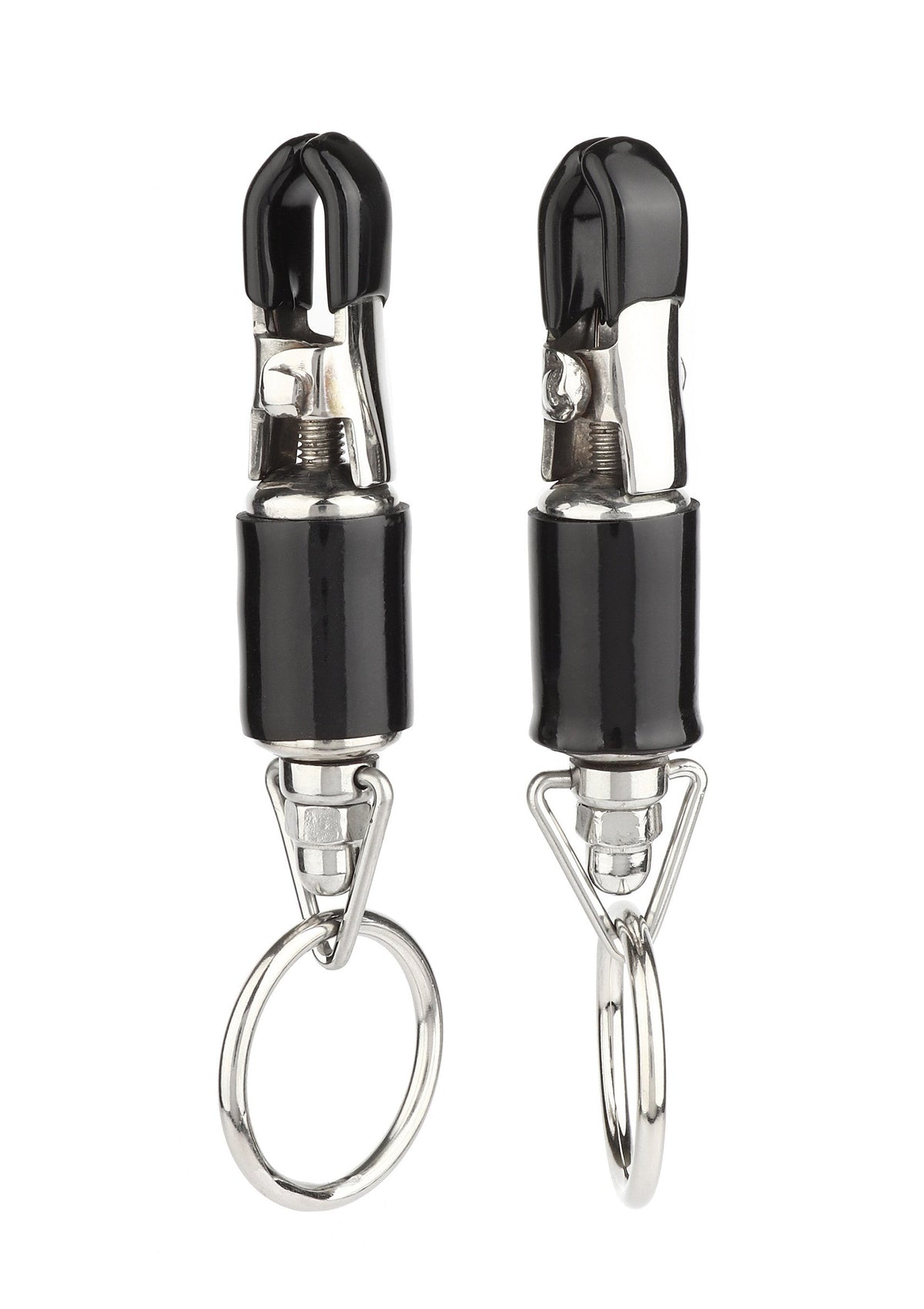 Barrel Tit Clamps With Ring SILVER - 3